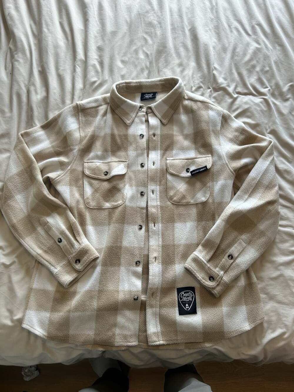 Country Liberty Men’s Plaid Fleece Shirt Jacket
